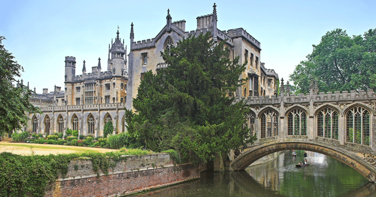 The Bridge of Sighs over the River Cam in Cambridge
