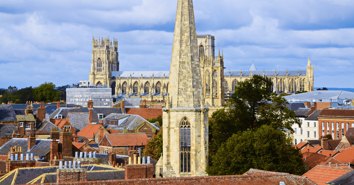 View from the top of Clifford's Tower in York