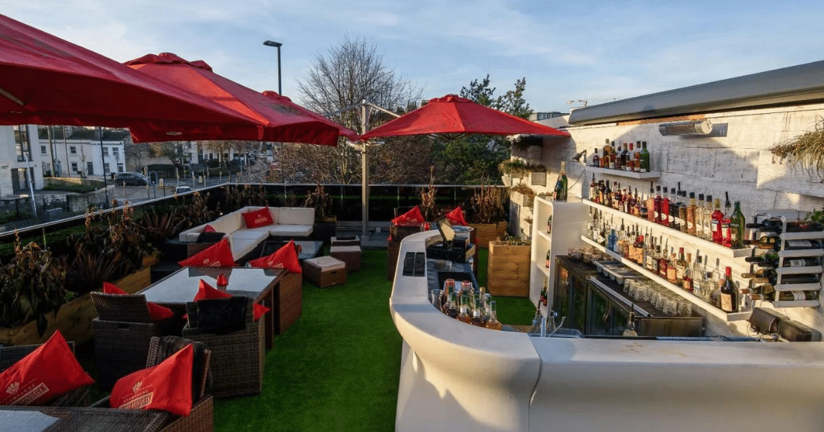 alfresco rooftop bar at The Mint Room in Bath