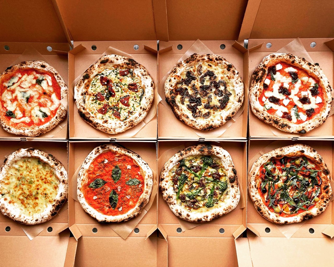 Slow Rise's amazing array of pizzas
