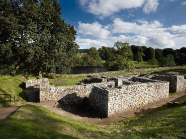 Chesters Roman Fort Bathhouse and river North Tyne
