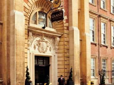 Front door to the Grand Hotel
