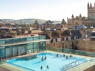 Rooftpo pool and Bath Skyline at Thermae Bath Spa